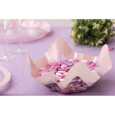 Contenitore in PET ROSA - Ciotola COPPA in plastica - per confetti, marshmallow