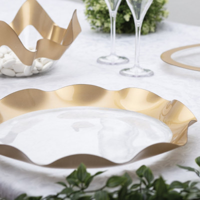 Contenitore in PET ORO - Ciotola COPPA in plastica - per confetti, marshmallow