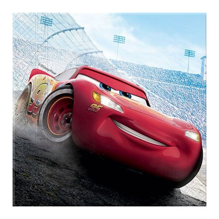 20 Tovaglioli CARS 33x33cm - addobbo decoro torta - Saetta McQueen Cruz Ramirez