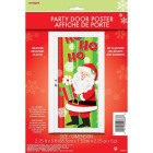 Festone Poste Porta con BABBO Natale - 68x152cm - Rosso e Verde
