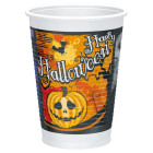 10 BICCHIERI in plastica HAPPY HALLOWEEN 20cl - con Zucca, Fantasma