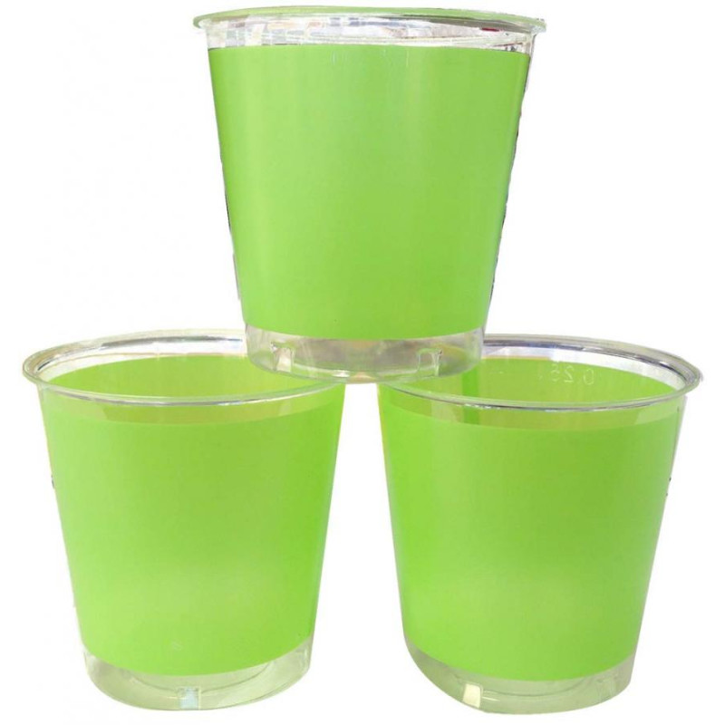 10 Bicchieri VERDINO in plastica Kristal - addobbo decoro tavola