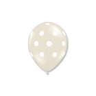 10 palloni PALLONCINI in lattice TRASPARENTE con POIS bianco