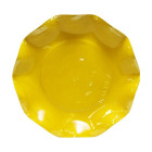 10 Piatti grande Ø27cm GIALLO in carta - addobbo decoro tavola