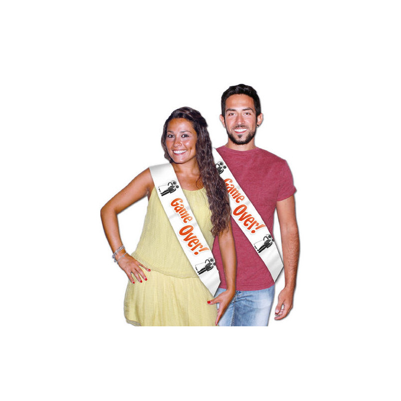 2 Fasce PREMIAZIONE Game Over - Addio al Nubilato Addio al Celibato Matrimonio