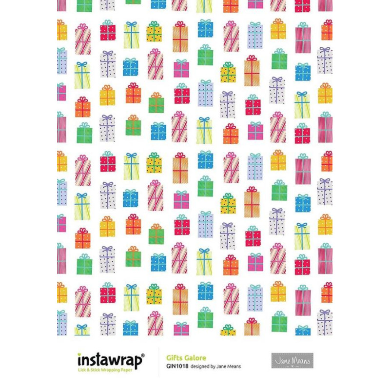 2 Fogli Carta da REGALO confezionamento - Instawrap Gifts Galore - 50x70cm