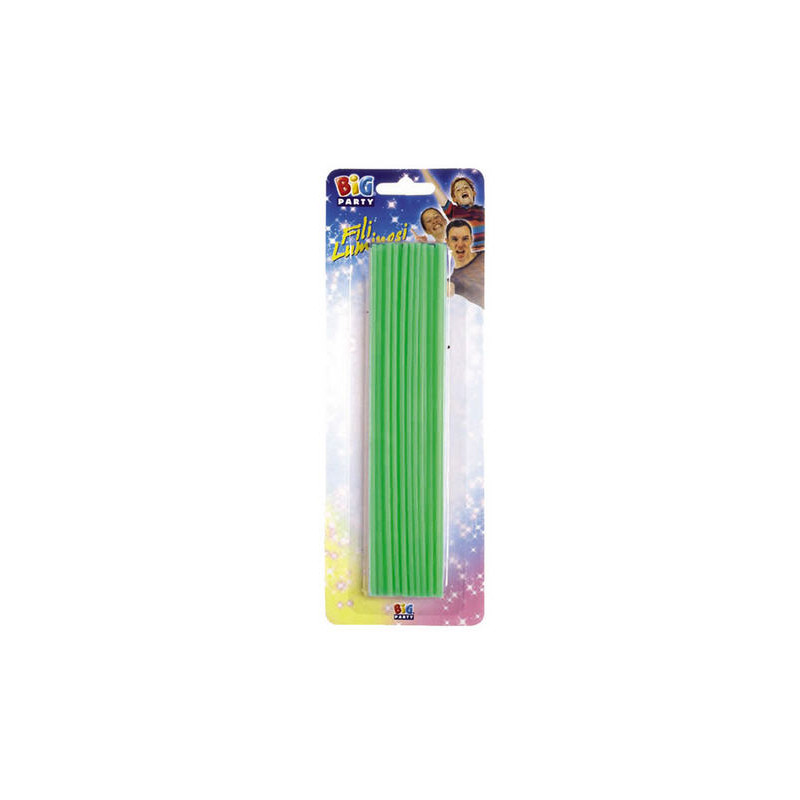 20 candele Candeline Fili Luminosi 16 cm Verde chiaro Fluo