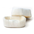 20 pirottini Babà in carta forno BIANCO - rettangolari 75x40xh25mm