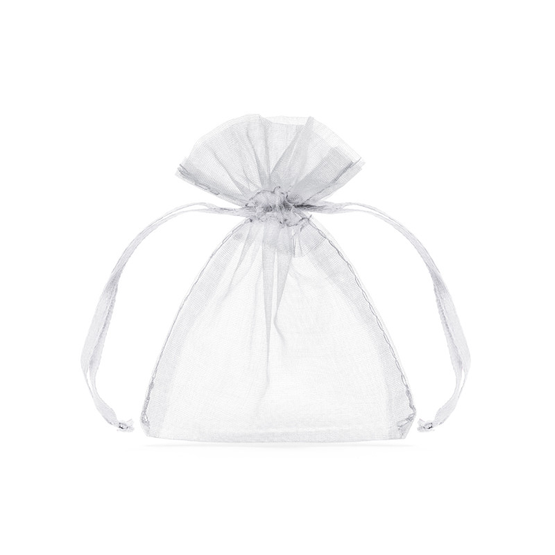 10 Sacchetti BIANCO - tulle in organza per confetti confettate - 7,5x10cm
