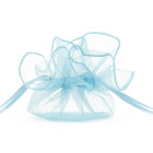 20 Sacchetti pouches CELESTE - tulle in organza per confetti confettate - 26cm