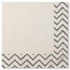20 Tovaglioli ARGENTO in carta - CHEVRON SILVER - addobbo decoro tavola 33x33 cm