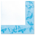 20 TOVAGLIOLI in carta - FARFALLE TURCHESE CELESTE - addobbo decoro tavola
