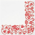 20 Tovaglioli in carta - Rose ROSSE - addobbo decoro tavola