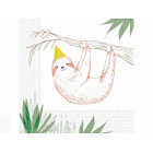 20 Tovaglioli in carta SAFARI con bradipo - decoro tavola Festa