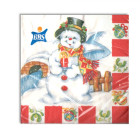 20 Tovaglioli Natalizi in carta PUPAZZO di Neve di Natale Capodanno - 33x33cm