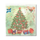 20 Tovaglioli Natalizi in carta Verde con Albero di Natale Capodanno - 33x33cm