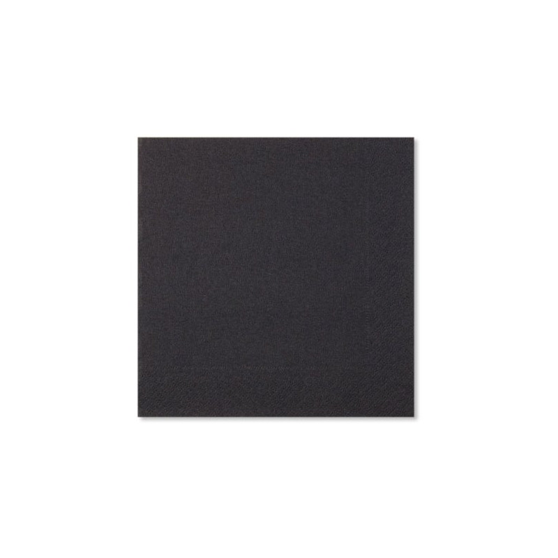 25 Tovaglioli NERO in carta monouso 33x33cm 3 veli - addobbo decoro tavola