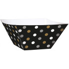 24 Ciotole quadrate NERE pois oro e Argento  - Contenitore in Carta per alimenti