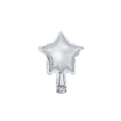 12 Palloncini A Forma Di Stella Argento – Foil Alluminio Per Decorazioni Feste