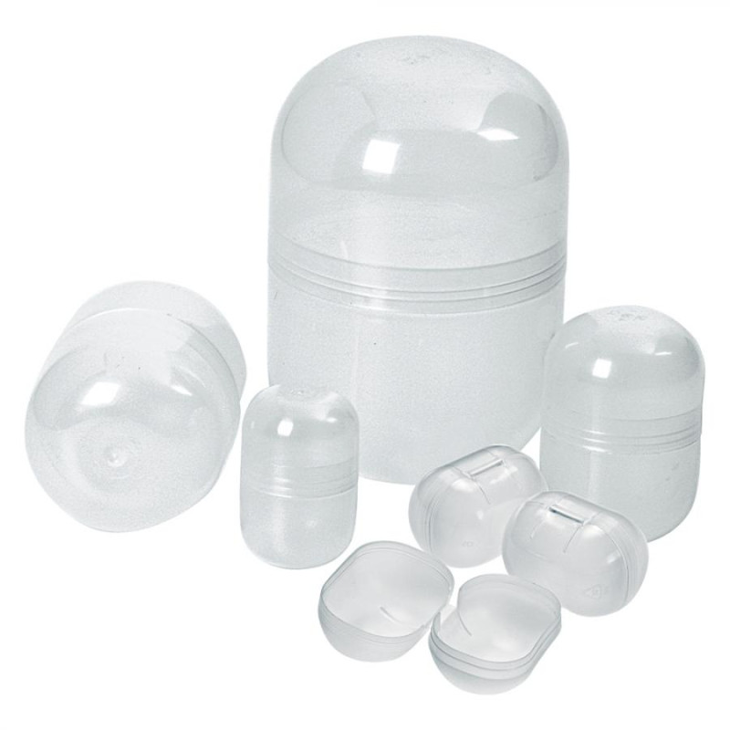 5 Bussolotti barilotti in plastica SORPRESA Uovo Cioccolato Uova Pasqua 7x10,5cm