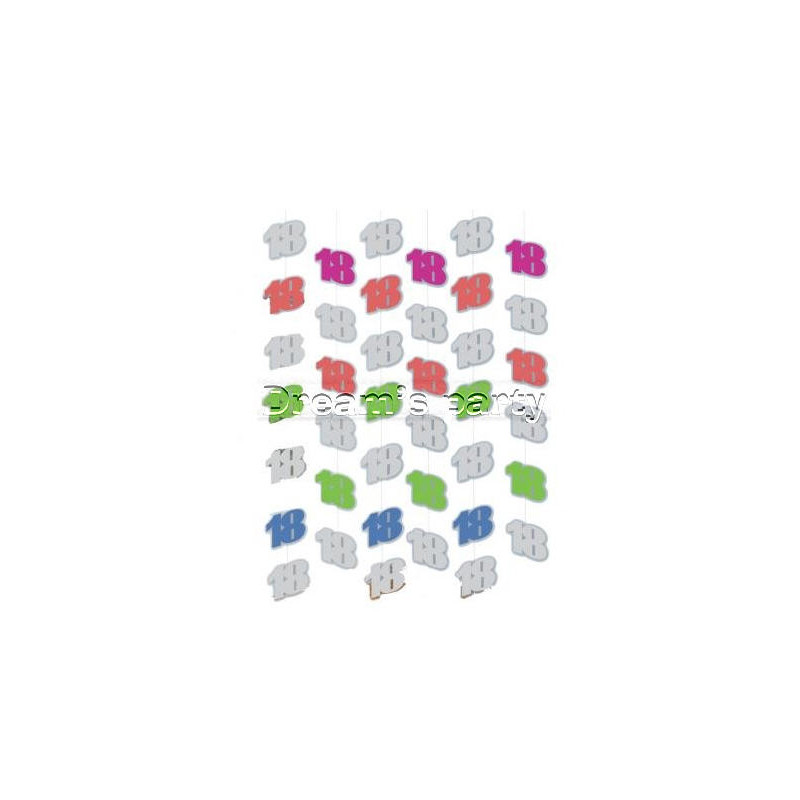 6 PENDENTI 18 ANNI LUNGHEZZA 2 MT