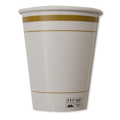 8 Bicchieri ORO in carta- CLASSIC GOLD - addobbo decoro tavola