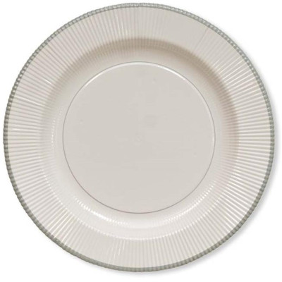 8 Piatti piccoli Ø21cm ARGENTO CLASSIC SILVER in carta - addobbo decoro tavola