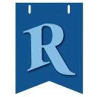 Bandiera LETTERA R in carta CELESTE - per la composizione di Festone personalizzato o composizione di NOME