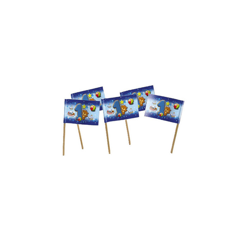 BANDIERINE PER TARTINE 1° COMPLEANNO CELESTE