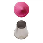 Beccuccio Cornetto LISCIO no.24 per Sac À Poche in acciaio - per panna e creme