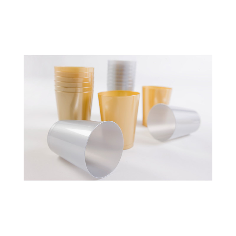 BICCHIERE PLASTIC CC300 ARGENTO