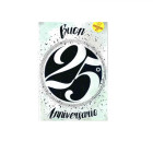Biglietto d'auguri 25 Anniversario di matrimonio - completo di busta