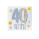 Biglietto d'auguri 40 anni Compleanno - Effetto telato - completo di busta Uomo