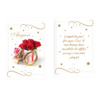 Biglietto d'auguri augurale 40 anni Compleanno Oro con Rose - completo di busta