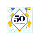 Biglietto d'auguri augurale 50 anni Compleanno - Uomo - completo di busta