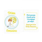 Biglietto di Auguri Comunione Albero della Vita Bimbo in preghiera Bambino