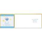 BIGLIETTO NASCITA A RILIEVO QUADRATO 16X16