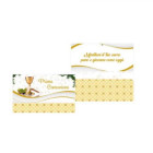 Biglietto Pochet d'auguri augurale di PRIMA COMUNIONE con calice e spiga