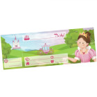 Blocchetto 20 inviti FESTA di COMPLEANNO PRINCIPESSA - con castello e carrozza