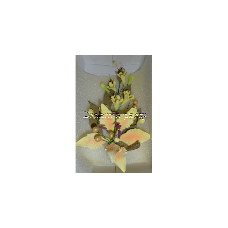 BOUQUET LILIUM GIALLO H 20CM