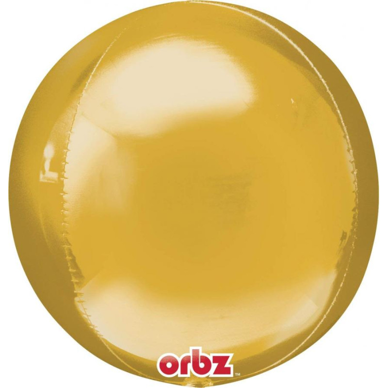 BUBBLES palloncino ORBZ ORO 16"/40cm - pallone sfera - fornito sgonfio