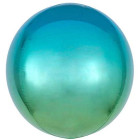 BUBBLES palloncino ORBZ VERDE/CELESTE 16"/40cm - pallone sfera - fornito sgonfio