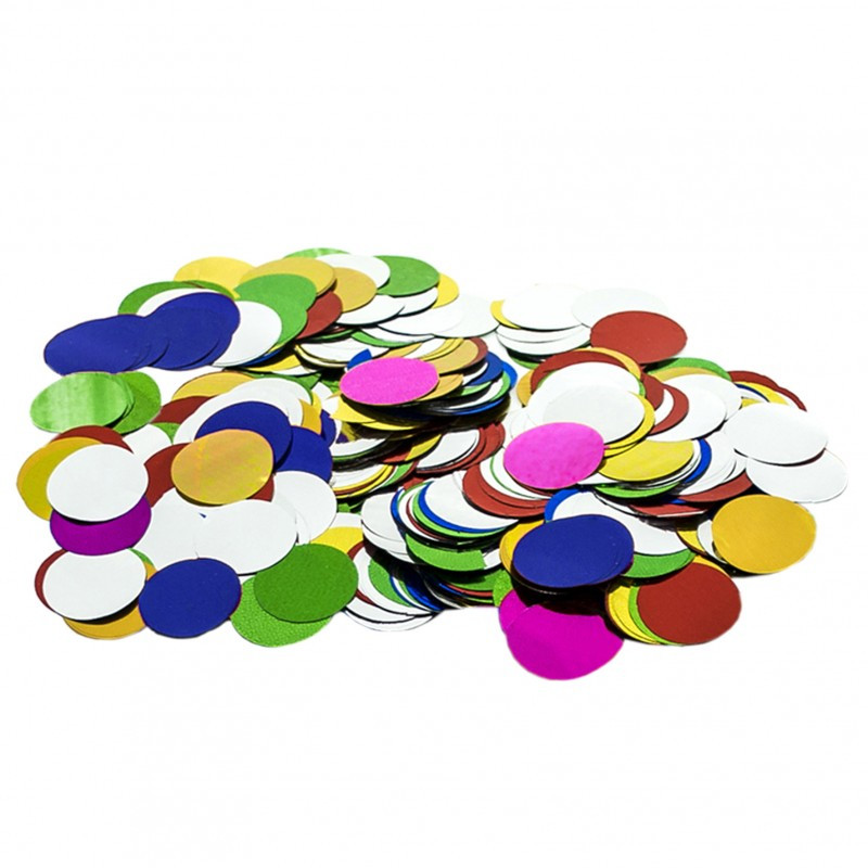 Busta CORIANDOLI il foil MULTICOLOR - busta dischetti metallizzati 20gr