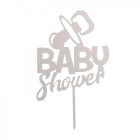 Cake Topper BABY Shower in plastica - decorazione torte dolci - 15cm