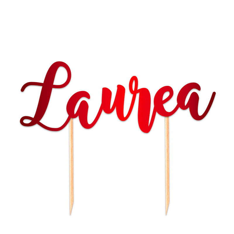 Cake Topper in carta LAUREA Rosso per il LAUREATO o LAUREATA decorazione torte