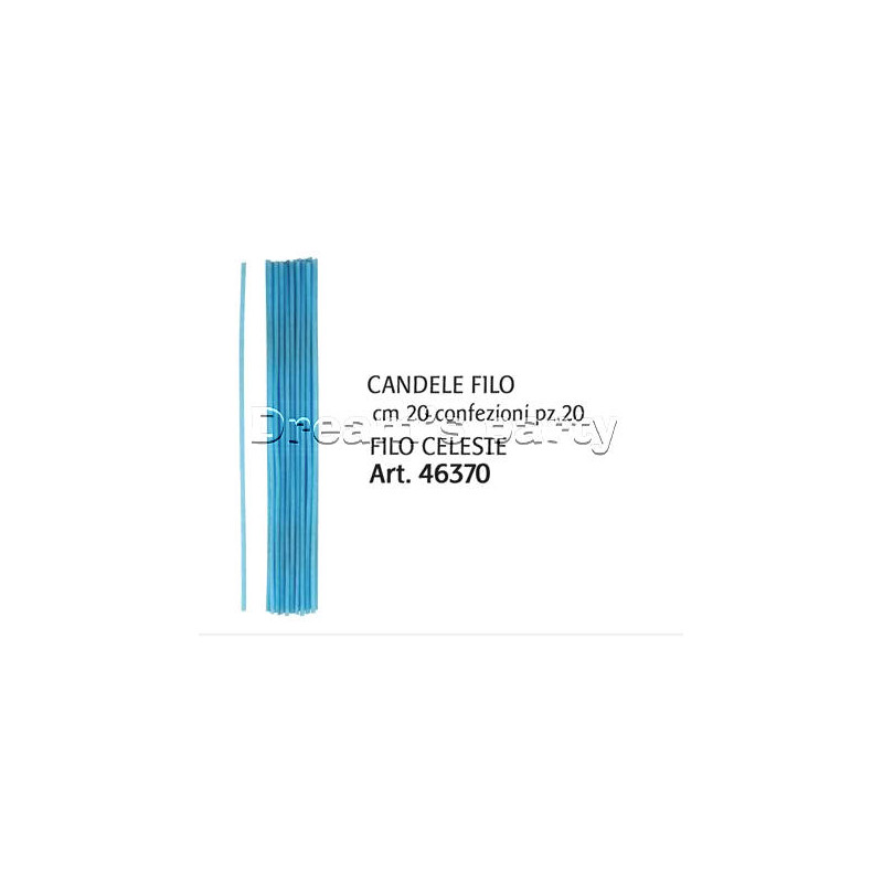 CANDELA FILI LUMINOSI CELESTE PZ 20