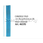 CANDELA FILI LUMINOSI CELESTE PZ 20