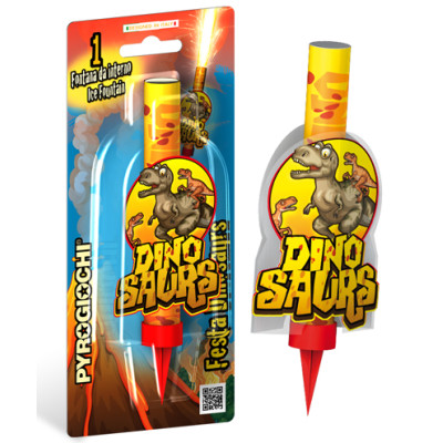 Candela Luminosa Fontana Fiaccola DINOSAURI per Compleanno Bambino - Magic Flambè