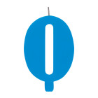 CANDELA numero 0 TURCHESE per torta - candelina SCINTILLANTE numerale per dolci