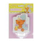 CANDELA numero 1 ORSETTO - candelina primo compleanno per torta